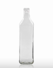 700 ml Vierkantflasche PP 28 S weiß