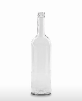 750 ml Bordeauxflasche 298 mm 28 MCA 7,5 R mit Transferring weiß
