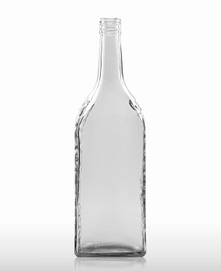 1000 ml Kirschwasser Bottle with relief PP 31.5 deep flint