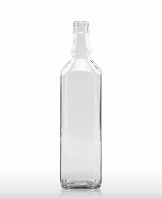 1000 ml Whiskyflasche achtkant STC 31,5 H 44 weiß