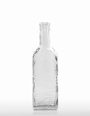 350 ml Kirschwasserflasche mit Schwarzwalddekor PP 31,5 deep weiß