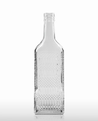 500 ml Kirschwasser Bottle with relief PP 31.5 deep flint