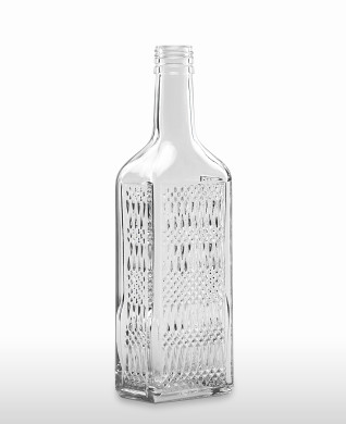 500 ml Kirschwasser Bottle with relief PP 31.5 deep flint