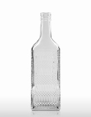 500 ml Kirschwasserflasche mit Rauten-Relief PP 31,5 deep weiß