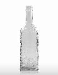 500 ml Kirschwasserflasche mit Schwarzwalddekor PP 31,5 deep weiß