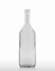 700 ml Kirschwasserflasche mit Rauten-Relief PP 31,5 deep weiß